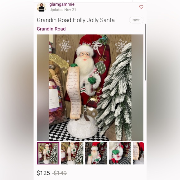Grandin Road 3 ❤️💚 Holly Jolly Santa’s EUC - Picture 7 of 7